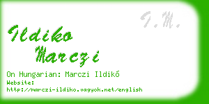 ildiko marczi business card